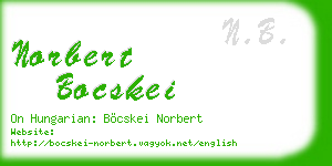 norbert bocskei business card